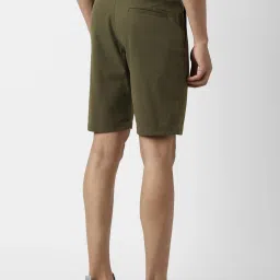 Van Heusen Green Regular Fit Solid Shorts image 2
