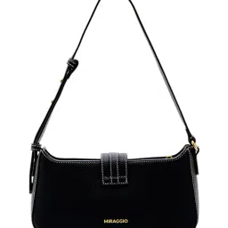 Miraggio Black Maddie Textured Medium Leather Shoulder Bag image 2