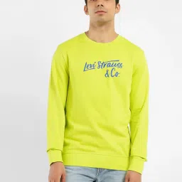 Levi's Green Cotton Regular Fit Printed Sweatshirt image 1