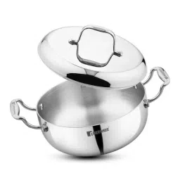 Bergner Argent Saiba Silver Triply Stainless Steel 22 cm Multi Purpose Casserole (3000ml)-image-40