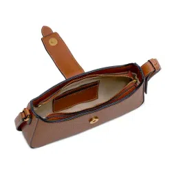 Miraggio Brown Maddie Textured Medium Leather Shoulder Bag image 4