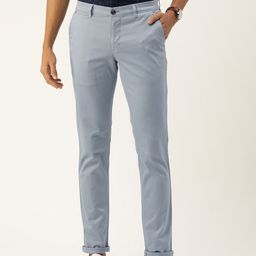 Parx Men Textured Tapered Fit Low-Rise Smart Casual Trousers-picture-1