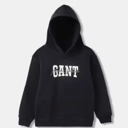 GANT Kids Boys Black Cotton Solid Full Sleeves Sweatshirt-image-14
