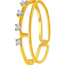 P.C. Chandra Jewellers 14KT (585) Yellow Gold and Diamond Finger Ring for Women-picture-28