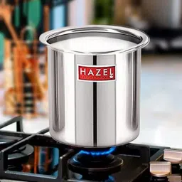 HAZEL Steel Milk Pot, Stainless Steel Milk Boiling Vessel Gunj for Kitchen, 1050 ml image 1