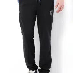 Van Heusen Athleisure Regular Fit Smart Tech Easy Stain Release Solid Trackpants - Black-picture-31