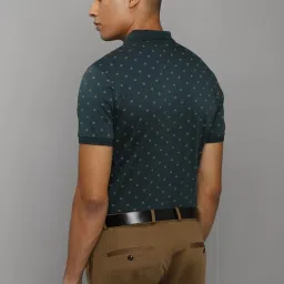 Allen Solly Green Regular Fit Printed Polo T-Shirt image 2