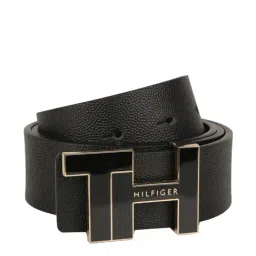 Tommy Hilfiger Black Leather Reversible Belt for Men-picture-19