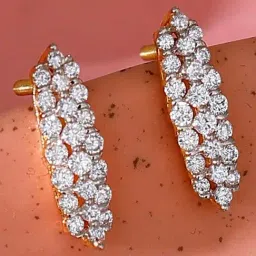 GIVA Lab Grown Diamond 18k (750) Gold Earrings for Women-picture-18