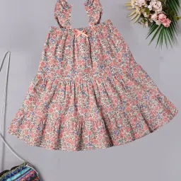 A.T.U.N. Girls Lavendar Jolie Floral Printed Dress image 2