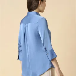 Allen Solly Blue Regular Fit Shirt image 2