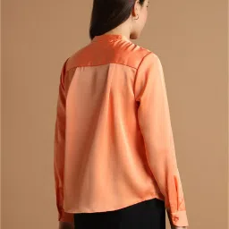 Allen Solly Orange Regular Fit Shirt image 2