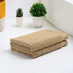 Spaces Luxury Beige Egyptian Cotton 670 GSM Hand Towel - Set of 2 image 1