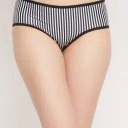Clovia White & Black Striped Hipster Panty-picture-16