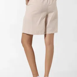Only Beige Cotton Regular Fit Shorts image 2
