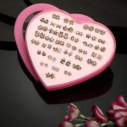 Shining Diva Fashion Set Of 36 Contemporary Studs Earrings-picture-51