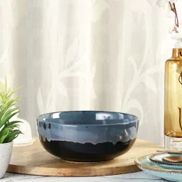 VarEesha Leher Navy Ceramic Serving Bowl (1.2 L) image 1
