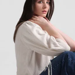 Only Beige Regular Fit Pullover image 1