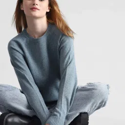 Only Teal Regular Fit Pullover image 1
