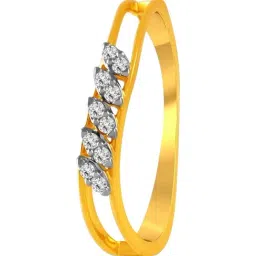 P.C. Chandra Jewellers 14KT (585) Yellow Gold and Diamond Finger Ring for Women-picture-42