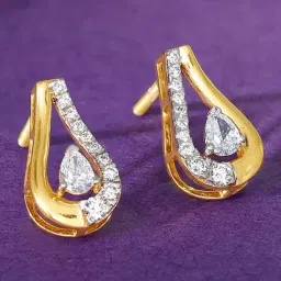 GIVA Lab Grown Diamond 14k (585) Gold Earrings for Women-picture-10