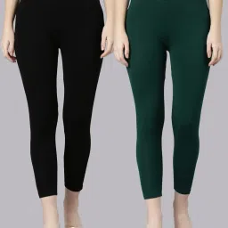 TWIN BIRDS Women Pack Of 2 High Ankle Leggings image 1