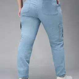 Miss Chase A+ Blue Regular Fit Cargo Jeans image 2