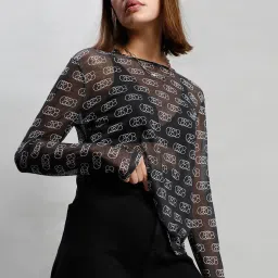 Vero Moda Black & White Printed Top image 1