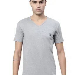 Vimal Jonney Grey Regular Fit Textured T-Shirt image 1
