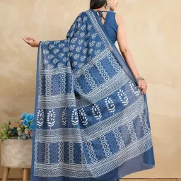 SHANVIKA Blue Pure Cotton Printed Saare image 2