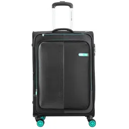 VIP Lucern Str Exp Black Color Block Soft Medium Trolley Bag - 43.3 cm image 1