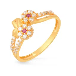 Malabar Gold and Diamonds 22k Hallmarked Floral Yellow Gold Ring for Women image 1
