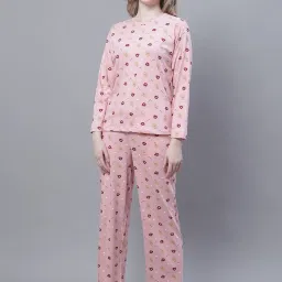 Kanvin Pink Printed Top With Pyjamas image 1
