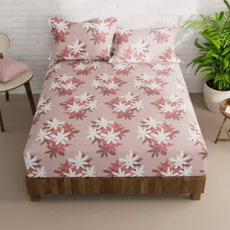Bianca KOPA Extra Smooth Floral Pink 152 TC Microfibre Double Bedsheet with 2 Pillow Covers image 1