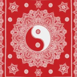 Living Roots Printed Red 240 TC Cotton Bedsheet with 2 Pillow Covers image 2