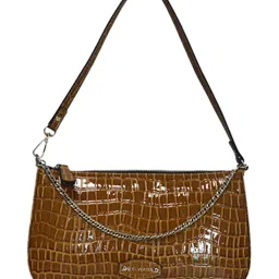 BELWABA Beige Textured Medium Shoulder Bag image 1