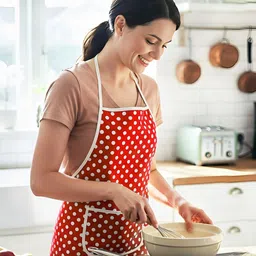 HOMESTIC 2-Pcs Red Printed Waterproof Apron image 3