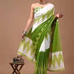 Moda Rapido Pure Cotton Handloom Ikat Saree-picture-38