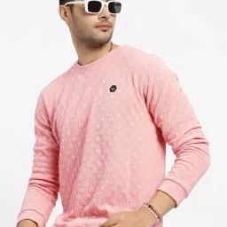 SHOWOFF Peach Acrylic Slim FitSweatshirt-image-81