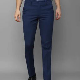 Louis Philippe Navy Slim Fit Trousers-picture-39