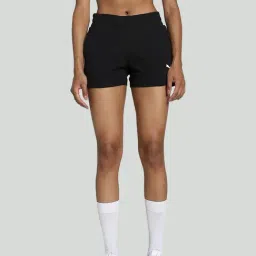 Puma Black Cotton Mid Rise Sports Shorts-image-21
