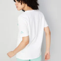 KAPPA White Graphic Print T-Shirt image 2
