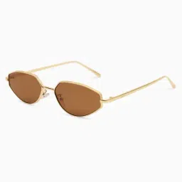 Kazo Brown UV Protection Oval Sunglasses for Women-picture-12
