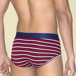 XYXX Red Striped Micro Modal Briefs image 2