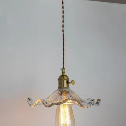 Whispering Homes Gold Jasmine Glass Hanging Light image 2