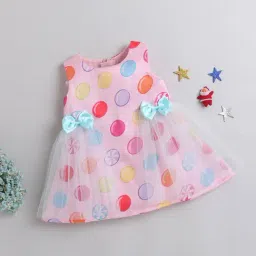 Many Frocks Kids Pink Printed Dress-picture-34