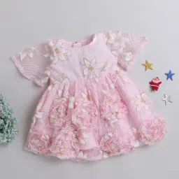 Many Frocks Kids Pink Embellished Dress-image-74