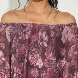 Honey By Pantaloons Windsor Wine Regular Fit Floral Print Dress image 5