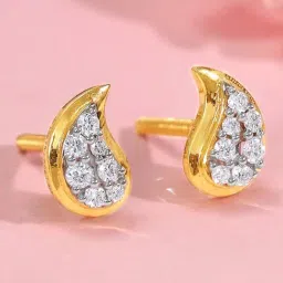 GIVA Lab Grown Diamond 18k (750) Gold Earrings for Women-picture-44