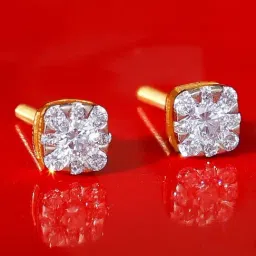 GIVA Lab Grown Diamond 18k (750) Gold Earrings for Women-picture-39